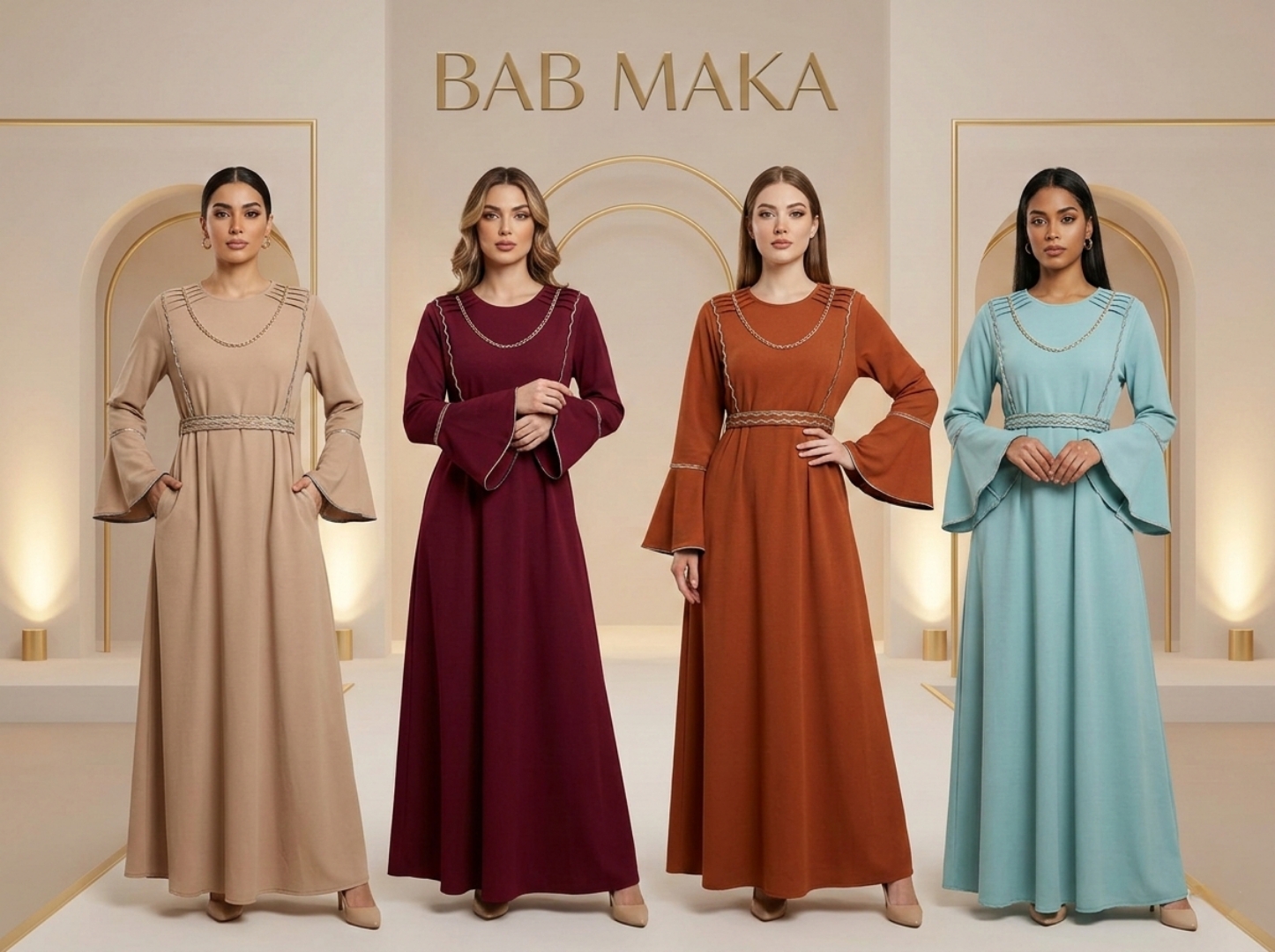 كاجول مطبوع زهور موديل 1979 - باب مكة